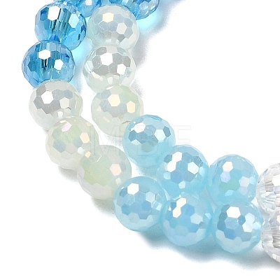Electroplate Glass Beads Strands EGLA-D300-06-6mm-17-1