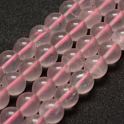 Natural Rose Quartz Beads Strands X-G-E375-8mm-01-1