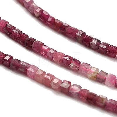 Gradient Color Natural Pink Tourmaline Beads Strands X-G-K373-A03-01-1