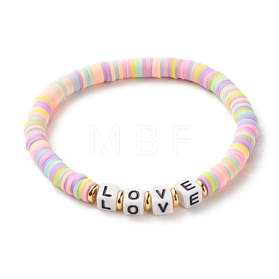 Polymer Clay Heishi Beads Bracelets Set BJEW-JB07242-04-1