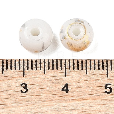 Opaque Spray Painted Glass Beads X1-GLAA-G118-01K-1