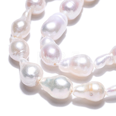 Natural Baroque Pearl Keshi Pearl Beads Strands PEAR-S020-F10-02-1