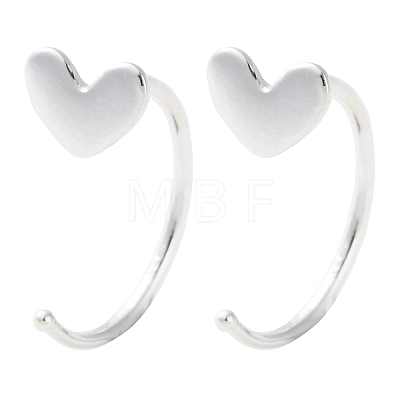 999 Sterling Silver Pull Through Earrings EJEW-P296-26B-S-1