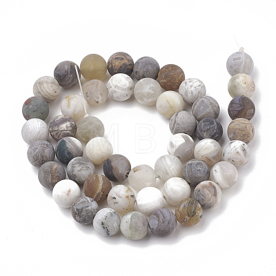 Natural Bamboo Leaf Agate Beads Strands G-T106-027-1