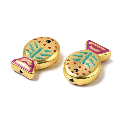 Baking Paint Glass Enamel Beads GLAA-B035-01C-1