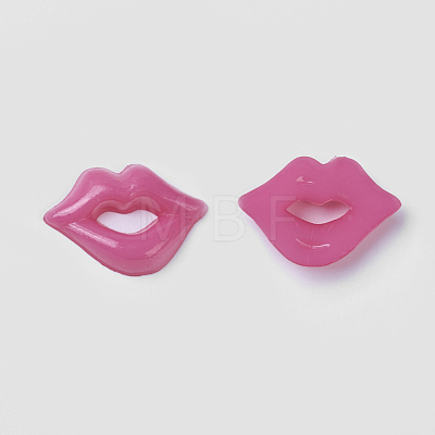 Acrylic Lip Shaped Cabochons BUTT-E024-A-M-1