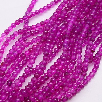 Natural Agate Beads Strand G-G583-4mm-M-1