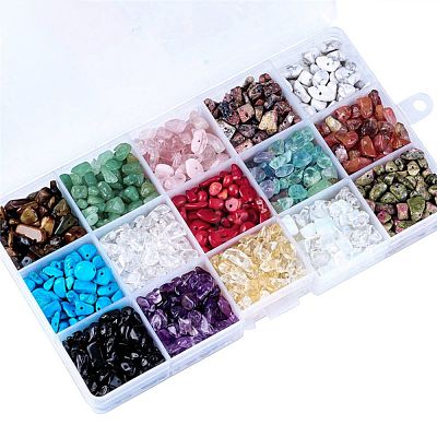Mixed Natural & Synthetic Gemstone Beads G-X0003-B-1
