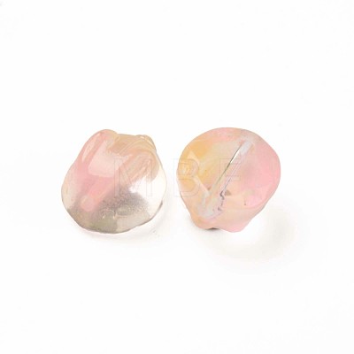 Two Tone Transparent Spray Painted Glass Beads GLAA-Q092-06-C01-1