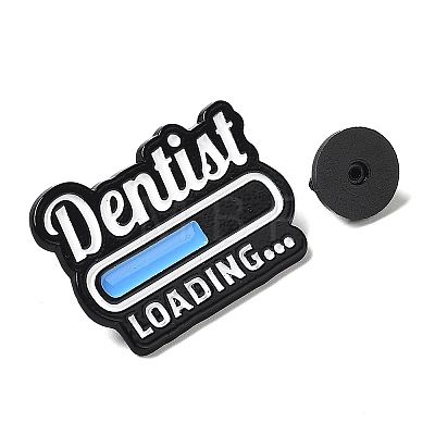 Word Dentist Loading Enamel Pins JEWB-D019-01A-EB-1