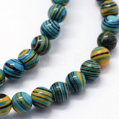Synthetic Malachite Beads Strands G-A186-A-03-1