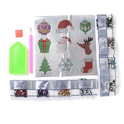 Christmas Theme DIY Diamond Painting Stickers Kits For Kids DIY-H123-04-1