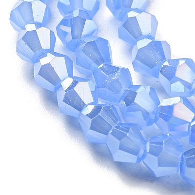 Imitation Jade Electroplate Glass Beads Strands EGLA-A039-J4mm-B04-1