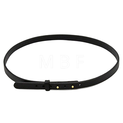 6MM Flat Leather Cord Adjustable Choker Necklaces NJEW-CL0001-26-1