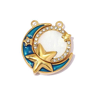 304 Stainless Steel Enamel Pendants STAS-OY014-65G-1