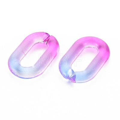 Two Tone Transparent Acrylic Linking Rings OACR-S036-006A-N08-1