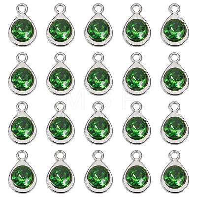 20Pcs Faceted Glass Charms RGLA-TADJ0001-01F-1