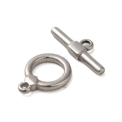 Non-Tarnish 304 Stainless Steel Toggle Clasps STAS-Q324-05P-1