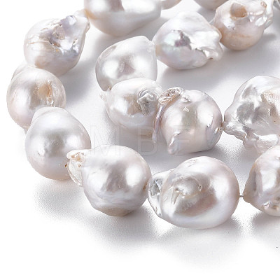 Natural Baroque Pearl Keshi Pearl Beads Strands PEAR-S019-04C-1