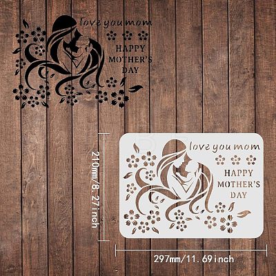 Large Plastic Reusable Drawing Painting Stencils Templates DIY-WH0202-147-1