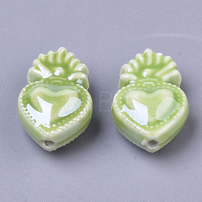 Handmade Porcelain Beads X-PORC-T005-005D-1