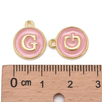 Golden Plated Alloy Enamel Charms ENAM-S118-07G-1