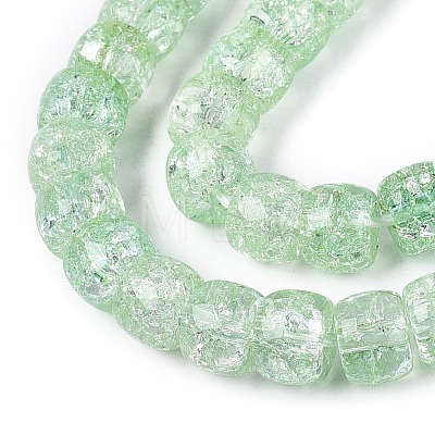 Crackle Transparent Glass Beads Strands GLAA-N069-03A-04-1
