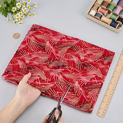 Fish Scales Pattern Cotton Fabric DIY-WH0622-777E-1