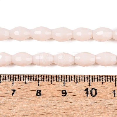 Opaque Solid Color Imitation Jade Glass Beads Strands EGLA-A037-P6x8mm-D02-1