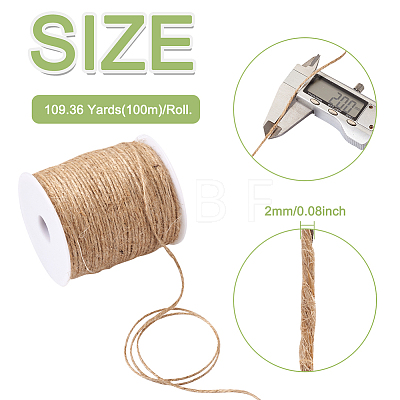 Craftdady 2Roll 2 Colors Earthy Colored Jute Cord OCOR-CD0001-05-1