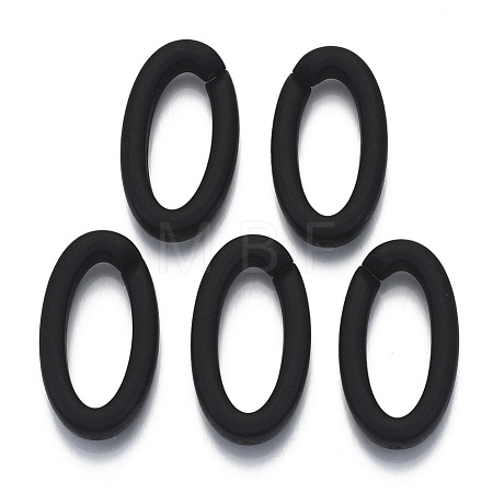 Opaque Spray Painted Acrylic Linking Rings OACR-S021-21A-C01-1