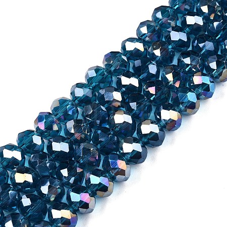 Electroplate Glass Beads Strands EGLA-A044-T8mm-B27-1