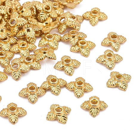 Tibetan Style Alloy Bead Caps TIBEB-Q018-G-FF-1