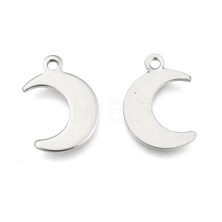 Non-Tarnish Crescent Moon Stainless Steel Charms Pendants X-STAS-Q168-06-1