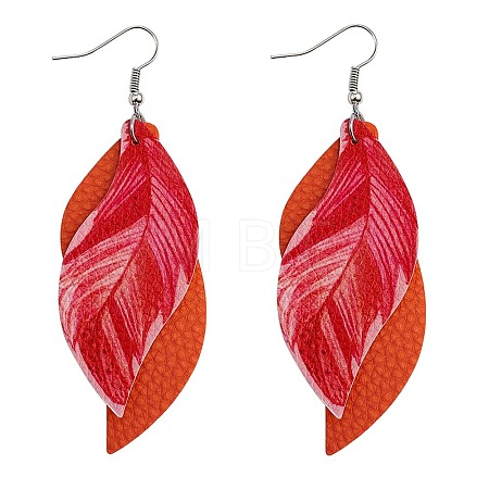 Imitation Leather Dangle Earrings FS-WG7D41A-10-1