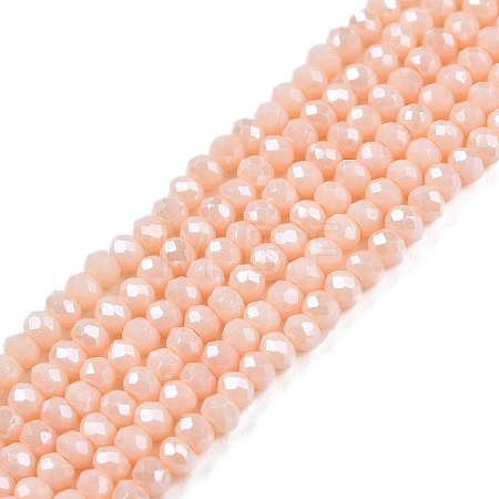 Electroplate Glass Beads Strands EGLA-A044-P1mm-A05-1