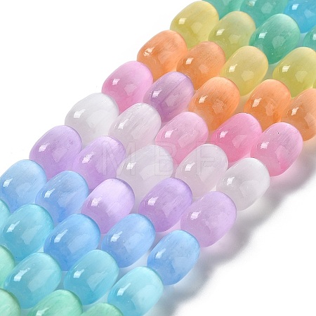 Natural Selenite Beads Strands X-G-F750-M-1