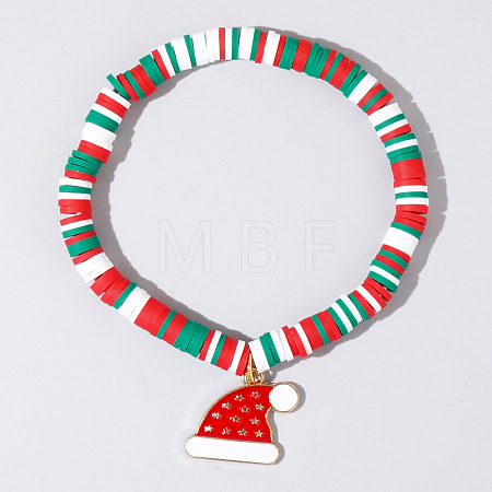 Christmas 304 Stainless Steel Enamel Charm Bracelets AH2991-18-1