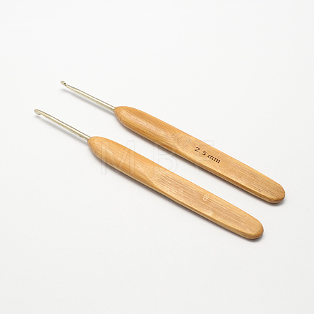 Bamboo Handle Iron Crochet Hook Needles TOOL-R034-2.5mm-1