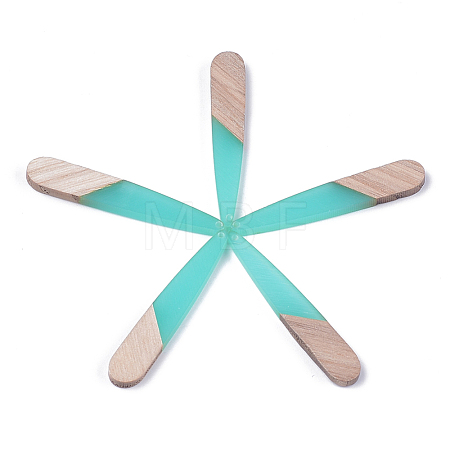 Resin & Walnut Wood Pendants RESI-S358-40D-1