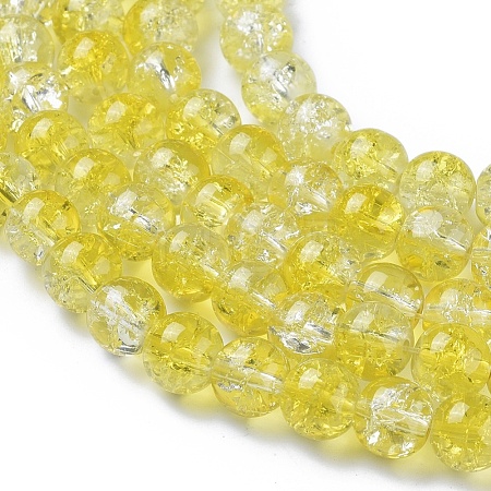 Baking Paint Crackle Glass Bead Strands CCG-S001-8mm-04-1