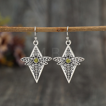 Alloy & Rhinestone Dangle Earrings FS-WG9C296-01-1