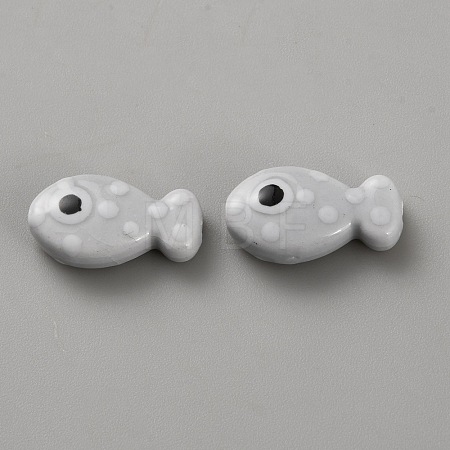Handmade Porcelain Beads PORC-WH20001-02T-1