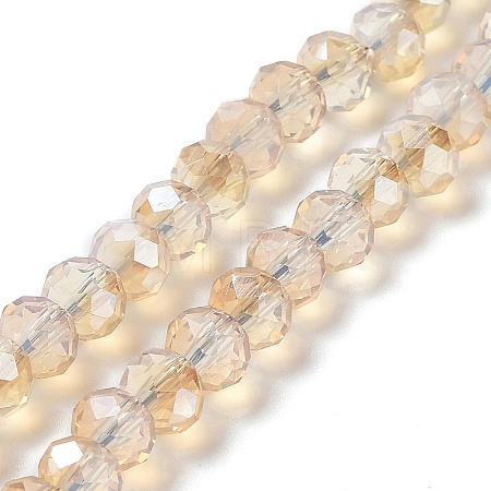 Electroplate Glass Beads Strands EGLA-A034-J6mm-K01-1