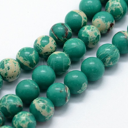 Synthetic Imperial Jasper Beads Strands G-I199-35-8mm-A-1