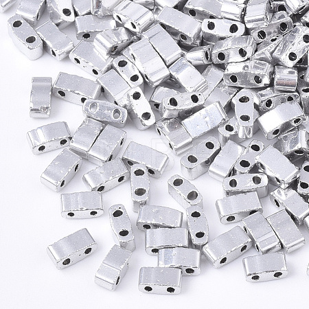 Electroplate Opaque Glass Seed Beads SEED-S023-20B-03-1