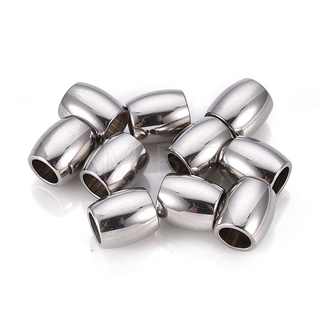 Tarnish Resistant 201 Stainless Steel European Beads STAS-F250-02P-1
