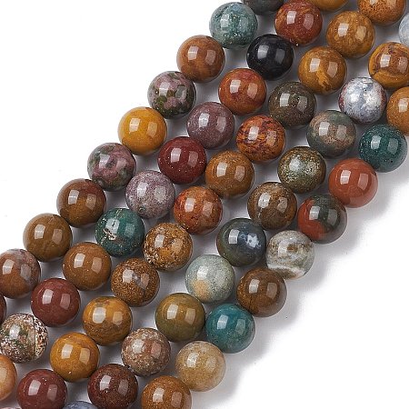 Natural Ocean Jasper Beads Strands G-C102-B01-02-1