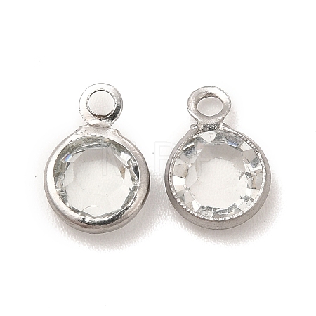 304 Stainless Steel with Glass Charms STAS-G305-11P-04-1