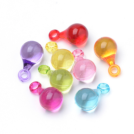 Transparent Acrylic Pendants X-TACR-S144-48-1